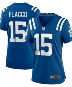 Joe Flacco 15 Indianapolis Colts Women's Game Jersey - Royal JS8438 nicesnker