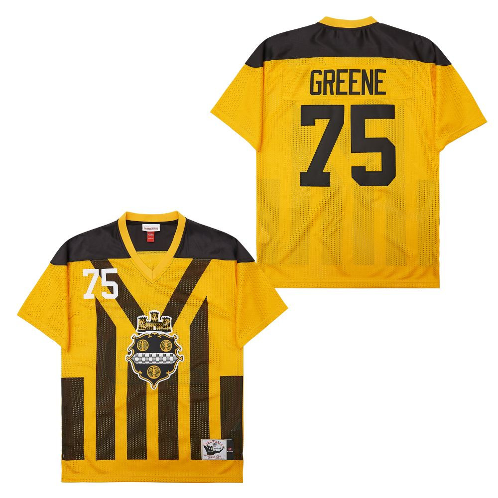 Joe Greene 75 Pittsburgh Steelers Retro Throwback Legacy Men Jersey - Black/Yellow JS8596 nicesnker - Image 2