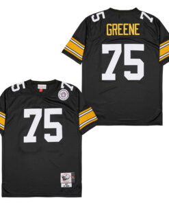 Joe Greene 75 Pittsburgh Steelers Retro Throwback Men Jersey - Black JS3938 nicesnker