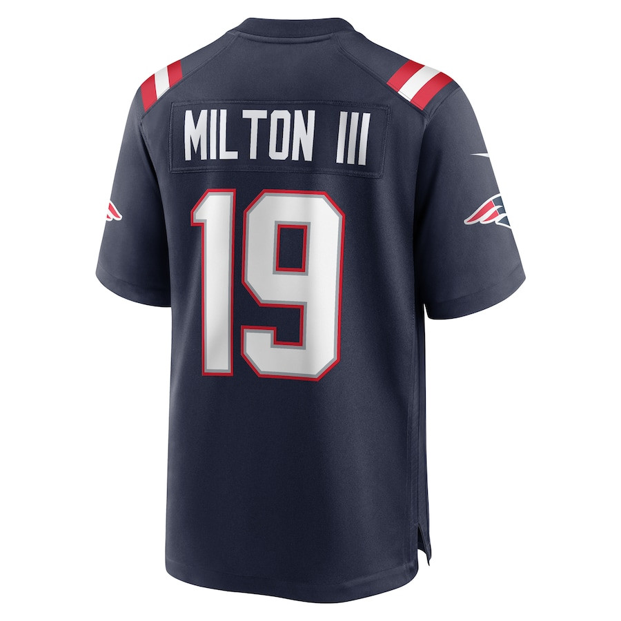 Joe Milton III 19 New England Patriots Game Men Jersey - Navy JS1915 nicesnker - Image 3