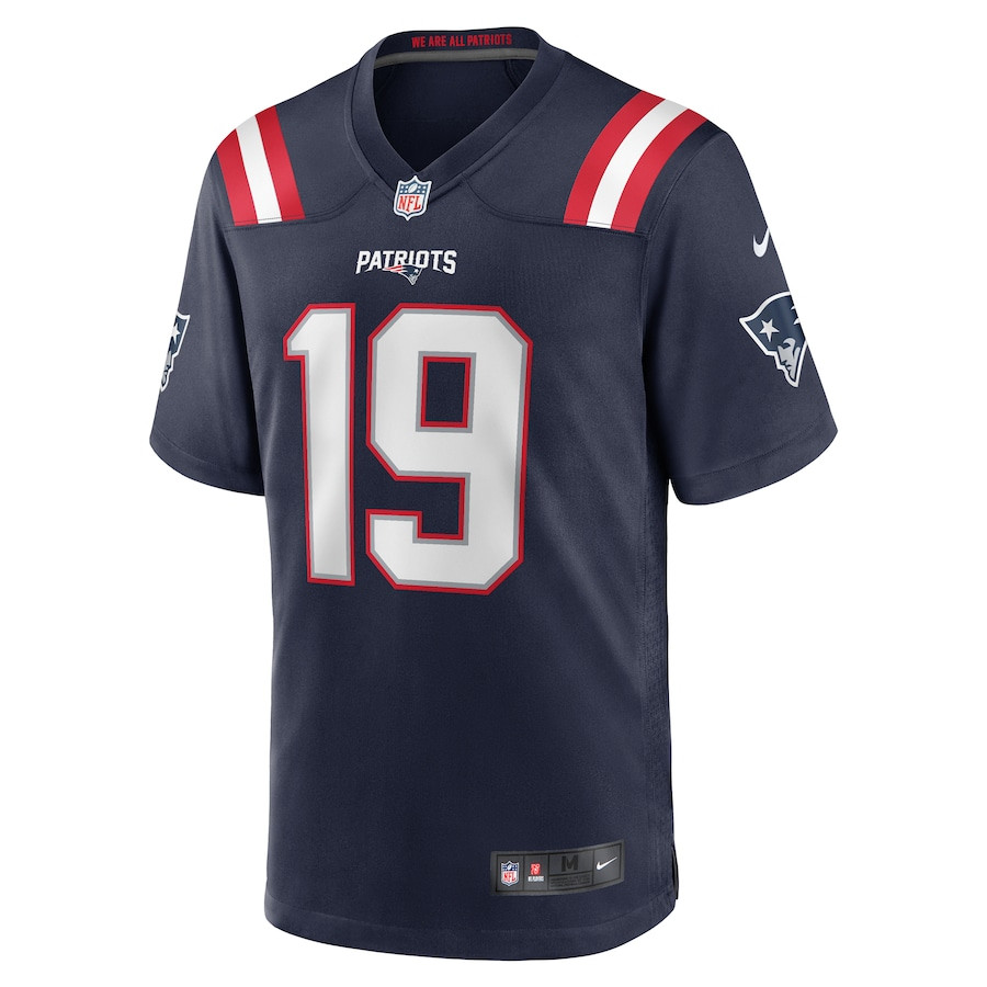 Joe Milton III 19 New England Patriots Game Men Jersey - Navy JS1915 nicesnker - Image 2