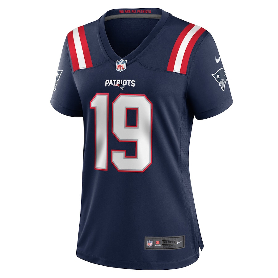 Joe Milton III 19 New England Patriots Women's Game Jersey - Navy JS4578 nicesnker - Image 2