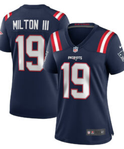 Joe Milton III 19 New England Patriots Women's Game Jersey - Navy JS4578 nicesnker
