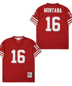 Joe Montana 16 San Francisco 49ers Throwback Men Jersey - Red JS7073 nicesnker
