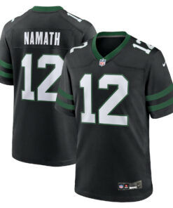 Joe Namath 12 New York Jets Alternate Game Men Jersey - Legacy Black JS4934 nicesnker