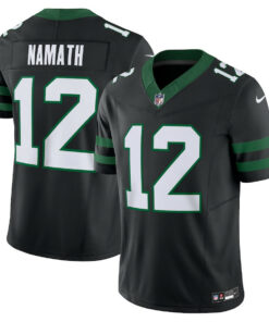 Joe Namath 12 New York Jets Alternate Vapor F.U.S.E. Limited Jersey - Men, Legacy Black JS9646 nicesnker