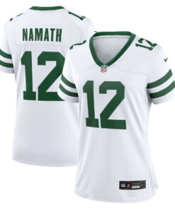 Joe Namath 12 New York Jets Game Jersey Retired Player - Women, White JS6123 nicesnker