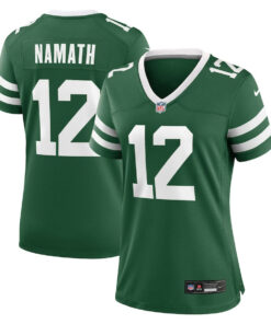 Joe Namath 12 New York Jets Game Women Jersey - Legacy Green JS7645 nicesnker