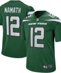 Joe Namath 12 New York Jets Men Game Retired Jersey - Gotham Green JS4703 nicesnker