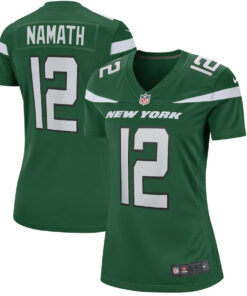 Joe Namath 12 New York Jets Women Game Retired Jersey - Gotham Green JS7565 nicesnker