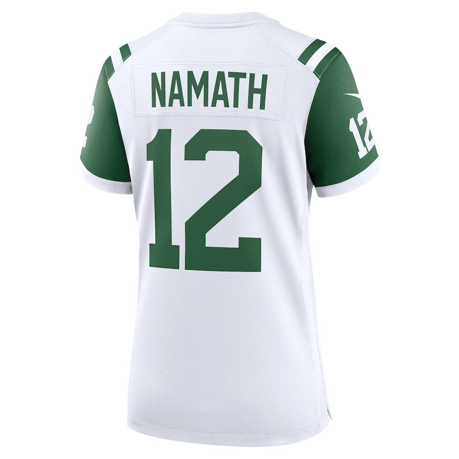 Joe Namath 12 New York Jets Women's Classic Alternate Retired Player Game Jersey - White JS9639 nicesnker - Image 3