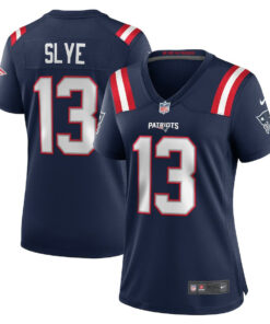 Joey Slye 13 New England Patriots Women's Team Game Jersey - Navy JS8247 nicesnker
