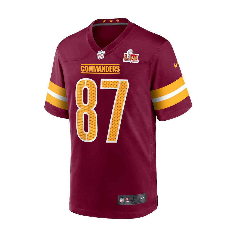 John Bates #87 Washington Commanders Super Bowl LIX Youth Jersey - Burgundy JS6191 nicesnker - Image 2