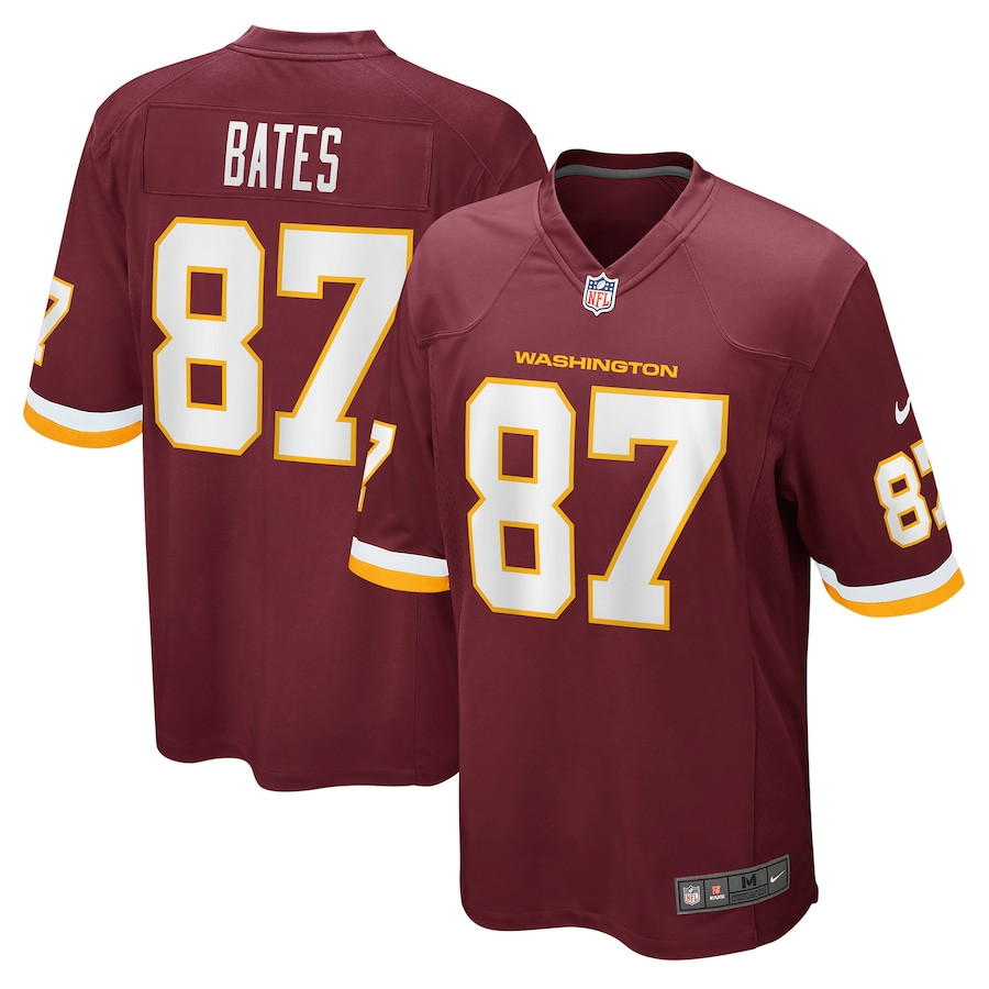 John Bates 87 Washington Football Team Men Game Jersey - Burgundy JS9087 nicesnker
