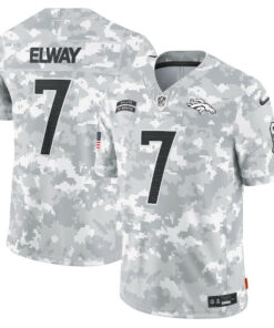 John Elway 7 Denver Broncos 2024 Salute to Service Retired Player Limited Men Jersey - Arctic Camo JS7390 nicesnker