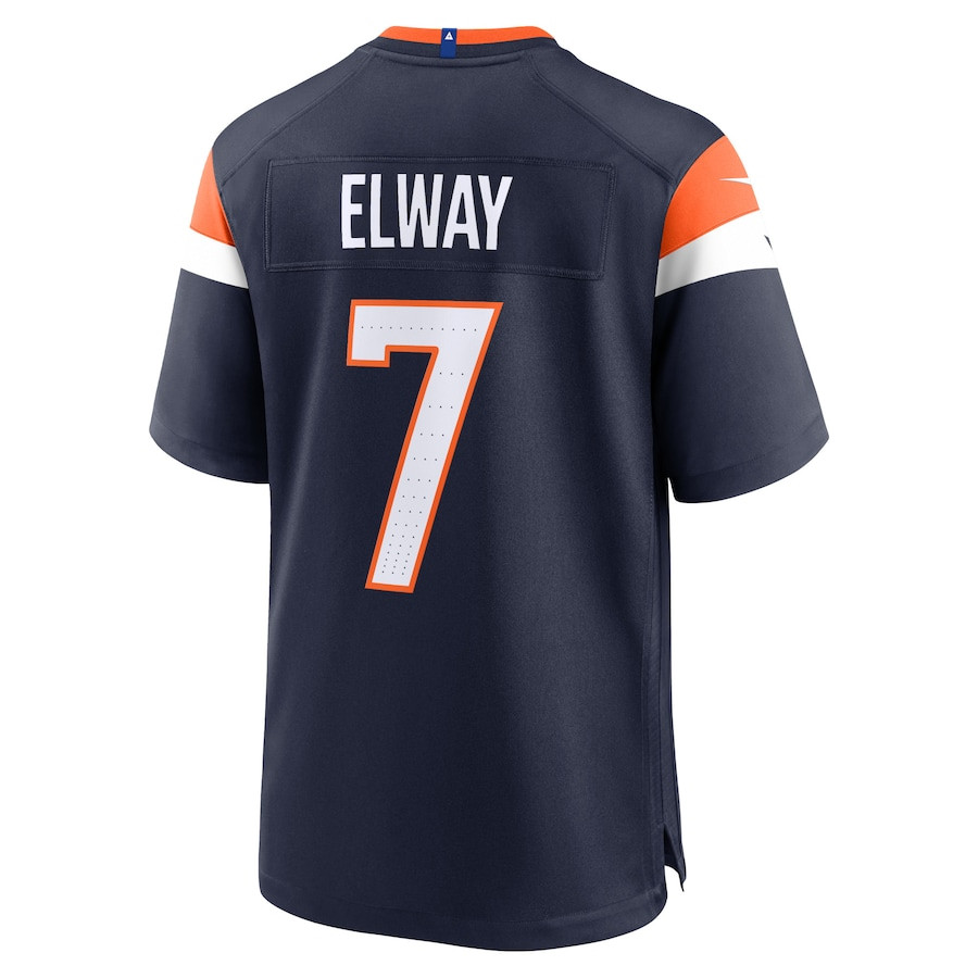 John Elway 7 Denver Broncos Alternate Game Retired Men Jersey - Navy JS9160 nicesnker - Image 3