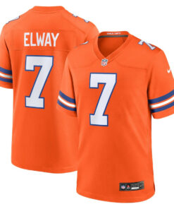 John Elway 7 Denver Broncos Mile High Collection 1977 Throwback Retired Player Game Men Jersey - Orange JS3277 nicesnker