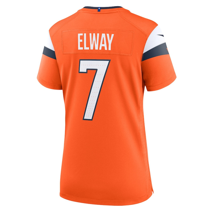John Elway 7 Denver Broncos Retired Women Game Jersey - Orange JS4744 nicesnker - Image 3