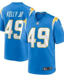 John Kelly Jr. 49 Los Angeles Chargers Team Game Men Jersey - Powder Blue JS9824 nicesnker