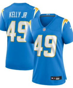 John Kelly Jr. 49 Los Angeles Chargers Women's Team Game Jersey - Powder Blue JS3712 nicesnker