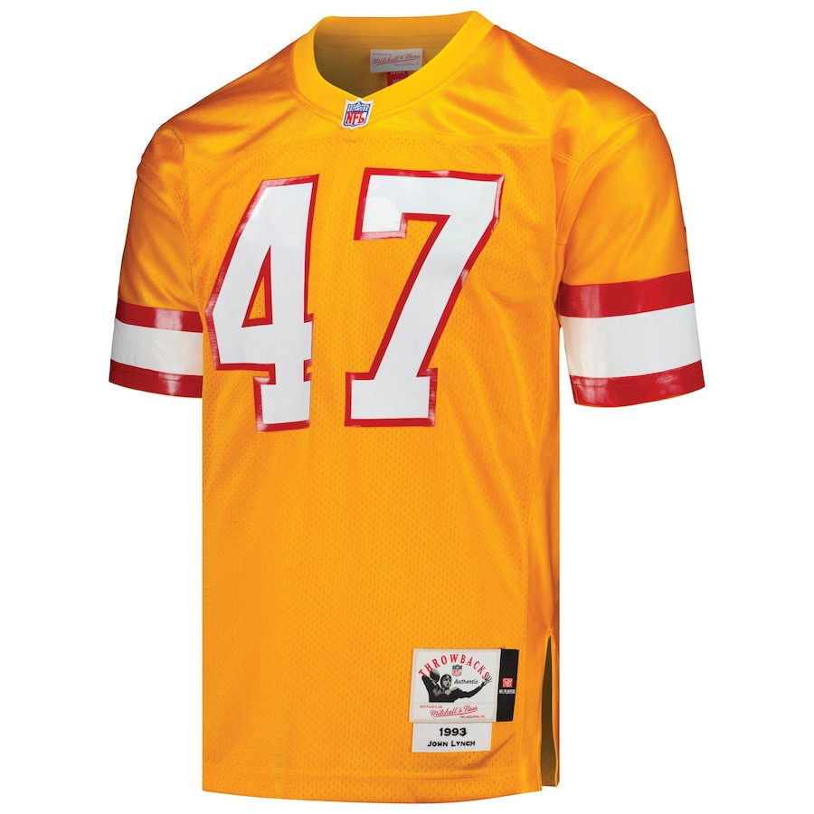 John Lynch 47 Tampa Bay Buccaneers 1993 Throwback Men Game Jersey - Orange JS4404 nicesnker - Image 2