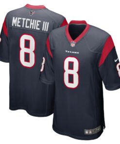 John Metchie III 8 Houston Texans Game Men Jersey - Navy JS8123 nicesnker