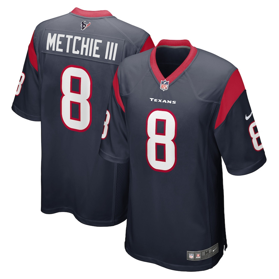 John Metchie III 8 Houston Texans Game Men Jersey - Navy JS8123 nicesnker
