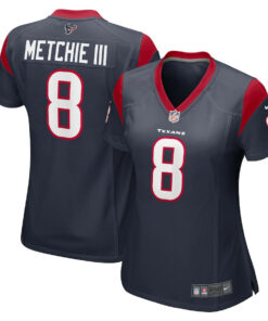 John Metchie III 8 Houston Texans Women's Game Player Jersey - Navy JS5904 nicesnker