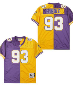 John Randle 93 Minnesota Vikings Two-Toned Throwback Men Jersey - Purple/Yellow JS3297 nicesnker