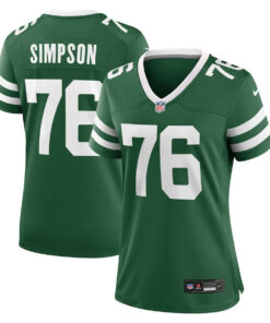 John Simpson 76 New York Jets Women's Team Game Jersey - Legacy Green JS5184 nicesnker