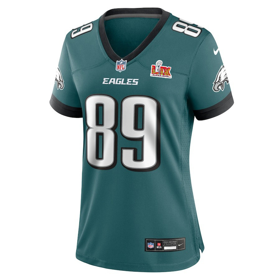 Johnny Wilson #89 Philadelphia Eagles Super Bowl LIX Women's Jersey - Midnight Green JS2982 nicesnker - Image 2