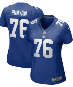 Jon Runyan 76 New York Giants Women's Game Jersey - Royal JS6932 nicesnker