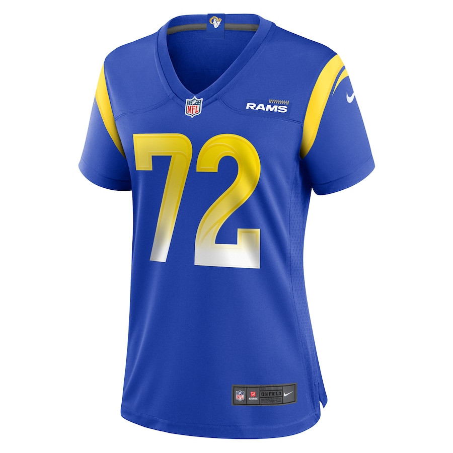 Jonah Jackson 72 Los Angeles Rams Women's Game Jersey - Royal JS2902 nicesnker - Image 2