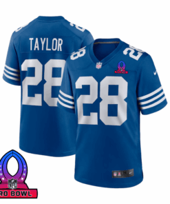 Jonathan Taylor 28 Indianapolis Colts 2025 Pro Bowl Patch Game Men Jersey - Royal JS3387 nicesnker