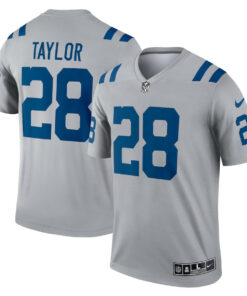 Jonathan Taylor 28 Indianapolis Colts Men Inverted Legend Jersey - Gray JS4563 nicesnker