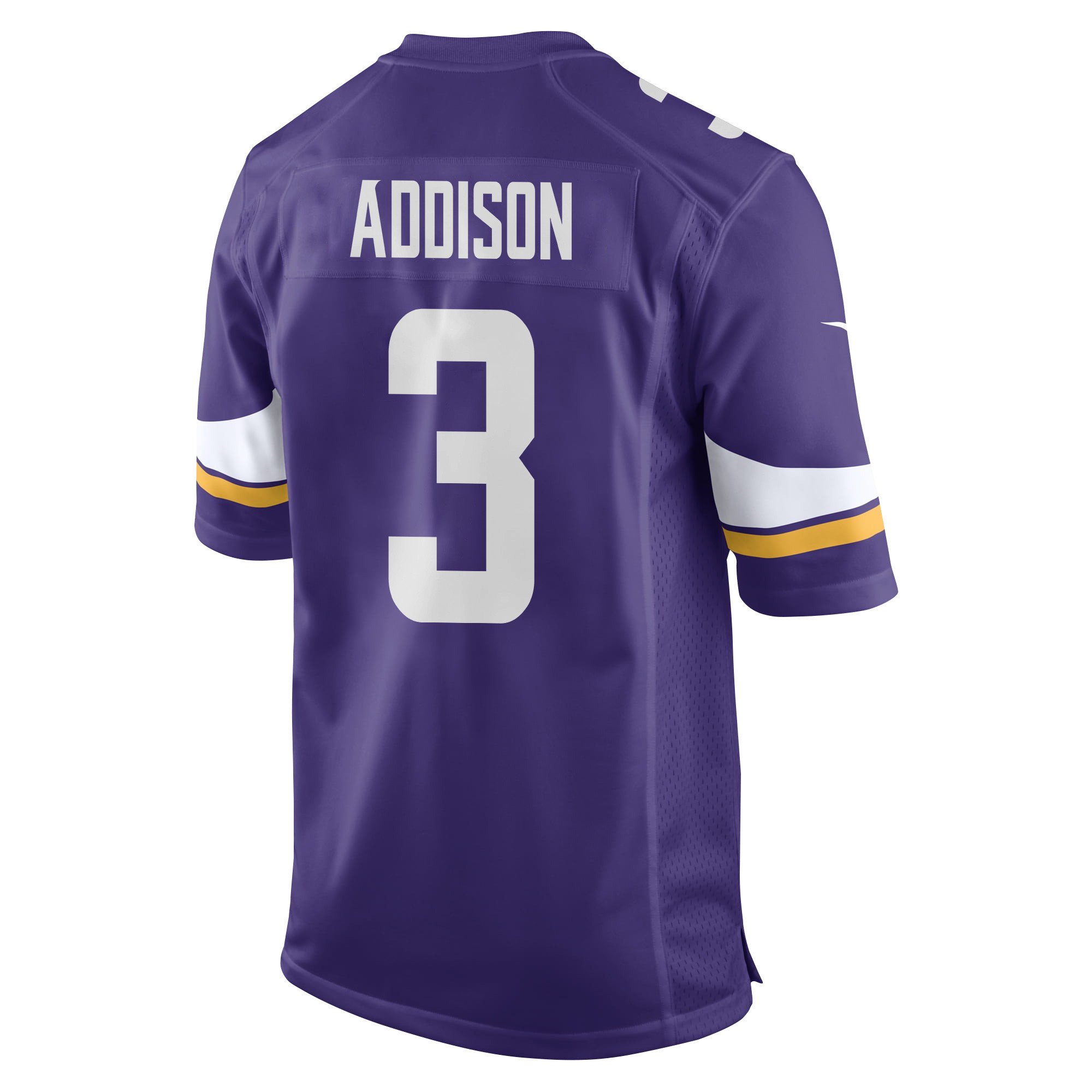 Jordan Addison 3 Minnesota Vikings Super Bowl LIX New Orleans Patch Game Men Jersey - Purple JS9471 nicesnker - Image 2