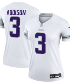 Jordan Addison 3 Minnesota Vikings Women's Alternate Legend Jersey - White JS6316 nicesnker