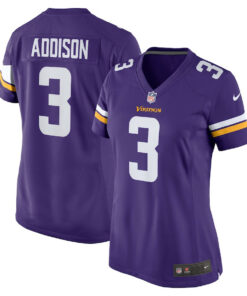 Jordan Addison 3 Minnesota Vikings Women's Game Jersey - Purple JS6023 nicesnker