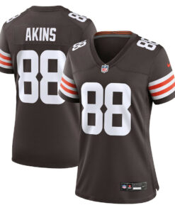 Jordan Akins 88 Cleveland Browns Women's Game Jersey - Brown JS7278 nicesnker