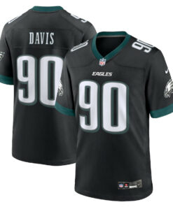 Jordan Davis 90 Philadelphia Eagles Alternate Game Men Jersey - Black JS8075 nicesnker