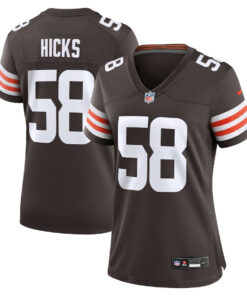 Jordan Hicks 58 Cleveland Browns Women's Game Jersey - Brown JS9150 nicesnker
