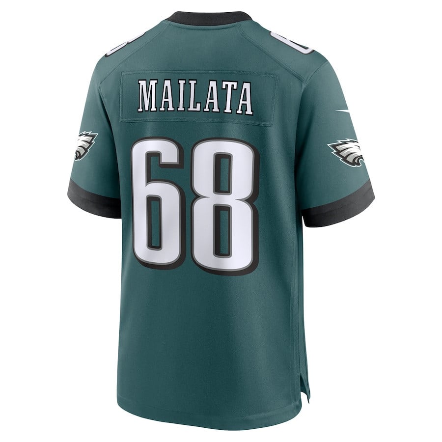 Jordan Mailata #68 Philadelphia Eagles Super Bowl LIX YOUTH Jersey - Midnight Green JS1131 nicesnker - Image 3