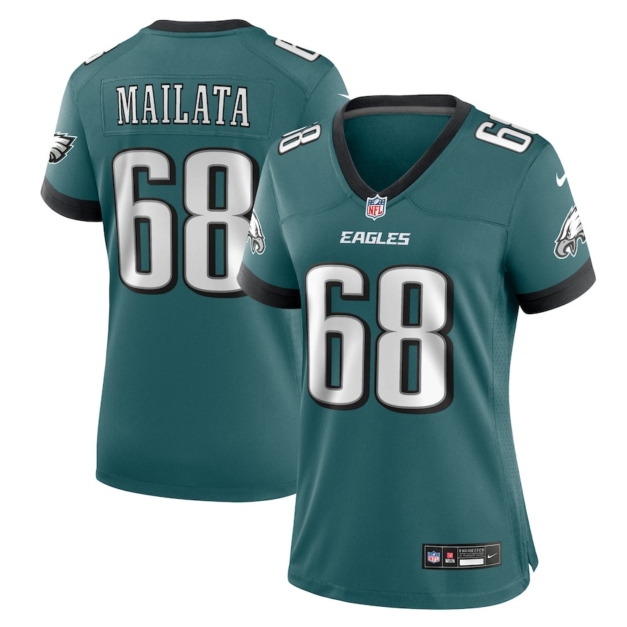 Jordan Mailata 68 Philadelphia Eagles Women's Team Game Jersey - Midnight Green JS5255 nicesnker