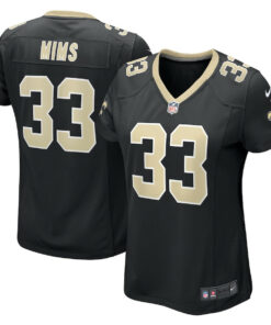 Jordan Mims 33 New Orleans Saints Women's Game Jersey - Black JS6102 nicesnker