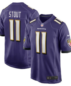 Jordan Stout 11 Baltimore Ravens Team Game Men Jersey - Purple JS1248 nicesnker
