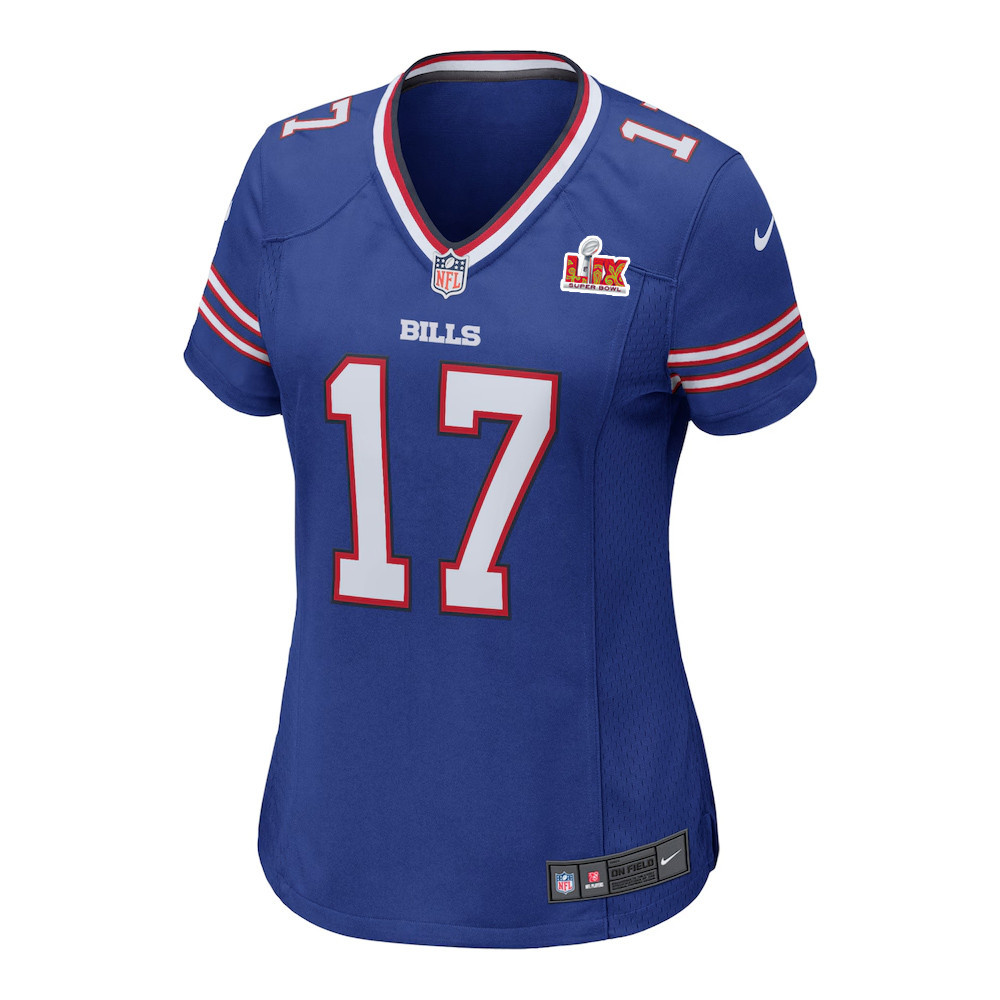 Josh Allen #17 Buffalo Bills Super Bowl LIX Women's Jersey - Royal JS4192 nicesnker - Image 2