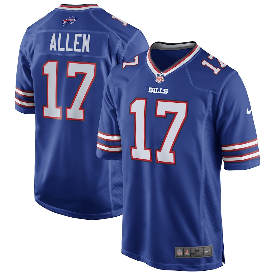 Josh Allen 17 Buffalo Bills Team Game Player Men Jersey - Royal JS6617 nicesnker