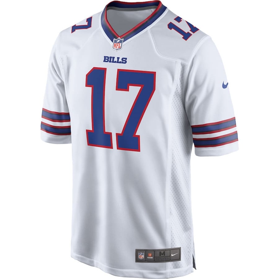 Josh Allen 17 Buffalo Bills Team Game Player Men Jersey - White JS2755 nicesnker - Image 2