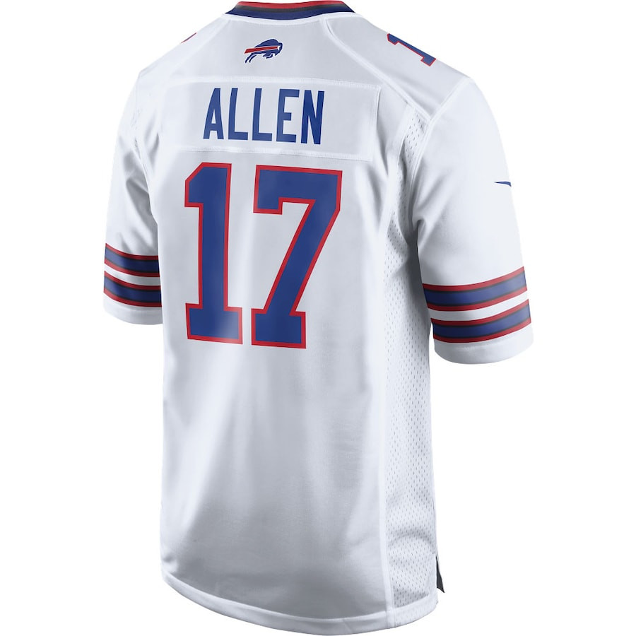 Josh Allen 17 Buffalo Bills Team Game Player Men Jersey - White JS2755 nicesnker - Image 3