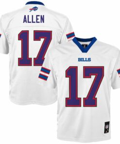 Josh Allen 17 Buffalo Bills YOUTH Jersey - White JS2220 nicesnker